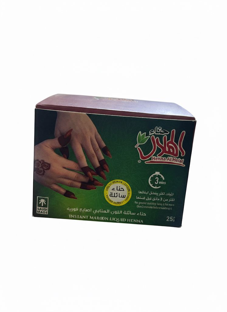 حناء الهلال السائلة الفورية باللون   الأحمر   الأصلي طبيعي 25غ